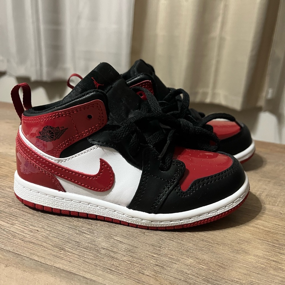 Nike Kids' Air Jordan 1 Low Sneakers - Red/Black/White